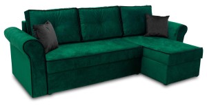 Rohová pohovka s úložným boxom Trevor Zelená