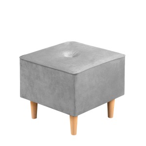 Velúrový puf Floki Šedá