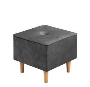 Velúrový puf Floki Graphite