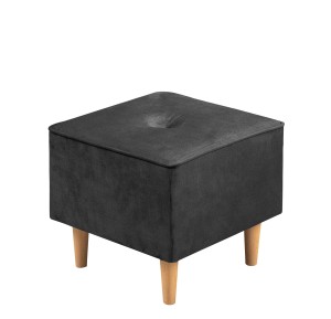 Velúrový puf Floki Anthracite