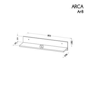 Polička 80 cm Arca 08 biela