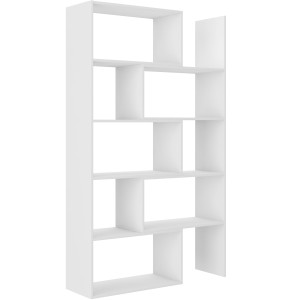 Nastaviteľná knižnica 188 cm Charles 02 Biela