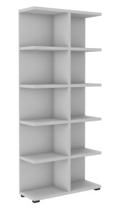 Otvorená vysoká polica 184 cm MORE 05 Sivá