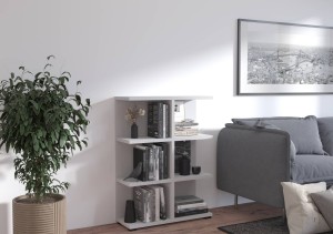 Otvorená nízka polica 112 cm MORE 06 Sivá