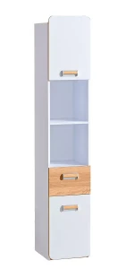 Knižnica 35 cm so zásuvkou Lorento 03 Biely/Nash dub