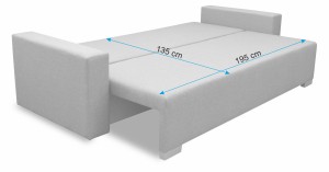 Rozkladacia pohovka Burgos s úložným boxom Graphite