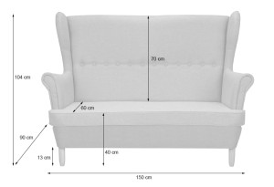 Denver 3-miestna pohovka Denver Žltá