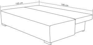 Dvojlôžková rozkladacia pohovka Ecco Plus Tyrkysová