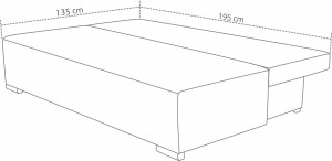 Pohovka s funkciou spania Graf Graphite