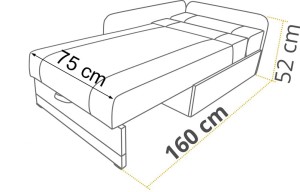 Rozkladacia pohovka Kacper Grafitová/Sivá