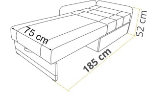 Rozkladacia pohovka Kacper Grafitová/Sivá