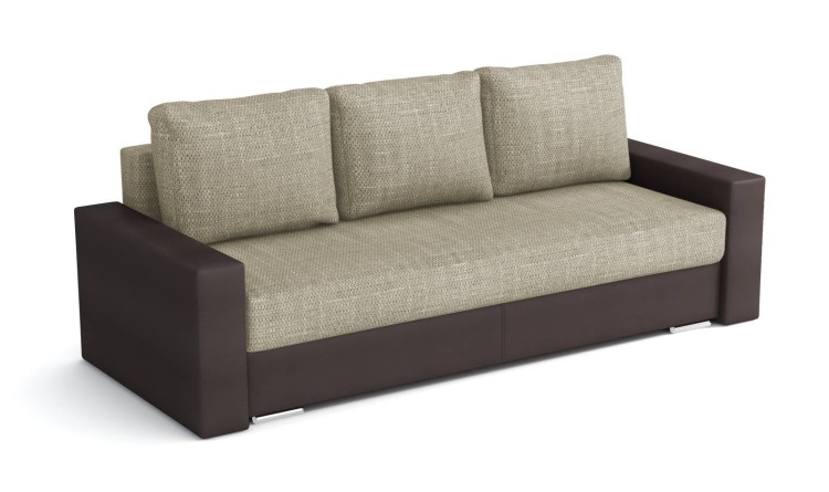 Rozkladacia pohovka Klass Plus s pružinami hnedá/kapucino