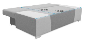 Rozkladacia pohovka Kordoba Graphite/Šedá