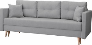 Rozkladacia pohovka Lahti s úložným boxom Sivá