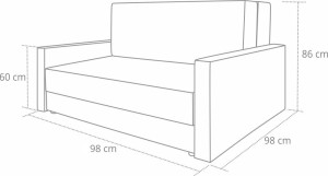 Skladacie kreslo Tedi 1 Čierny/Zelená