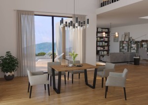 Loftový stôl Caesar 138x90 Lancelot dub