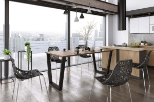 Loftový stôl Caesar 185x67 biely