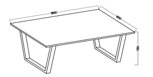 Loftový stôl 185x90 Lancelot dub