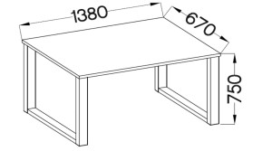 Loftový stôl Imperial 138x67 Dub Artisan