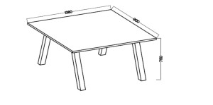 Loftový stôl Kleo 138x90 Dub Artisan