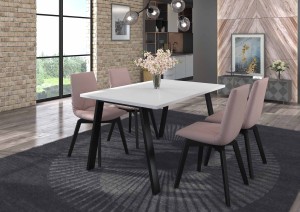 Loftový stôl Kleo 138x90 Biela