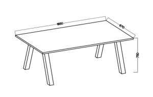 Podkrovný stôl Kleo 185x67 Dub Lancelot