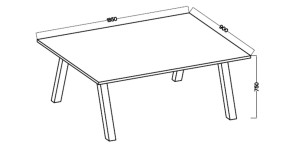 Loftový stôl Kleo 185x90 Dub Artisan