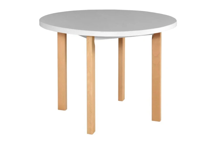 POLI 2 Okrúhly stôl 100x100 Buk/biela