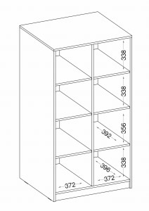 Skriňa s policami Malta 107 2D Dub Artisan