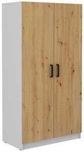 Skriňa s policami Malta 107 2D Dub Artisan/sivá