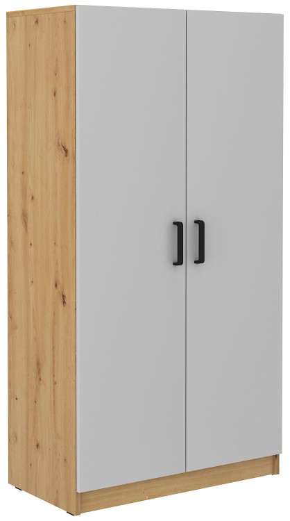 Skriňa s policami Malta 107 2D Šedá/Oak Artisan