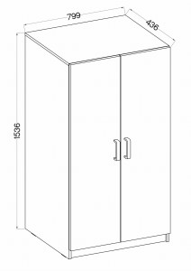 Skriňa s policami Malta 107 2D Šedá/Oak Artisan