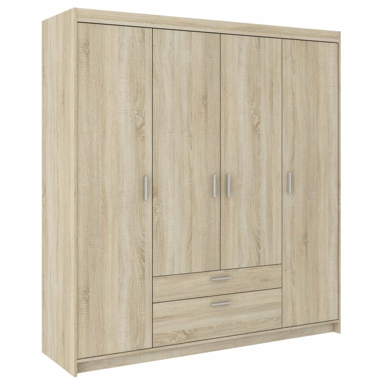 4-dverová šatníková skriňa Elena 4D SO04 dub sonoma
