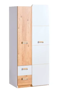 Skriňa 80 cm so zásuvkami Lorento 01 Biely/náš dub