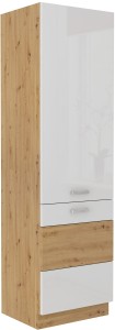 Komínová skrinka pre kuchyňu ARTISAN HG 60 DK-210 2F biela/dub