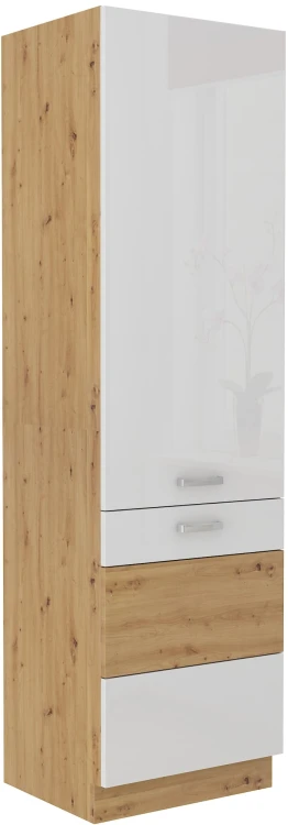 Komínová skrinka pre kuchyňu ARTISAN HG 60 DK-210 2F biela/dub
