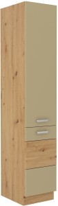 Komínová skrinka pre kuchyňu ARTISAN HG 40 DK-210 2F Cappucino/Oak