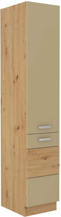 Komínová skrinka pre kuchyňu ARTISAN HG 40 DK-210 2F Cappucino/Oak