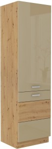 Komínová skrinka pre kuchyňu ARTISAN HG 60 DK-210 2F Cappucino/Oak