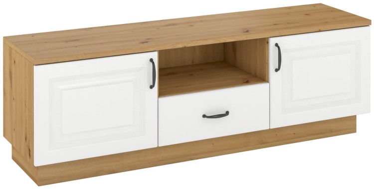 RTV skriňa Flawia 150 2D1S Biela/Artisan