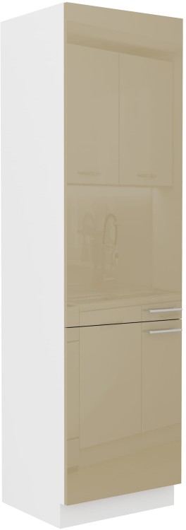 Komínová skrinka do kuchyne LARA 60 DK-210 2F Cappucino/biela