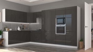 Komínová skrinka do kuchyne LARA 60 DK-210 2F Cappucino/biela