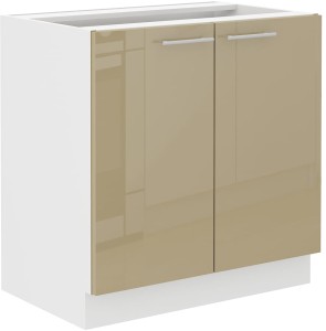 Kuchynská skrinka LARA 80 D 2F BB Cappucino/biela