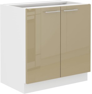 Kuchynská skrinka LARA 80 ZL 2F Cappucino/biela