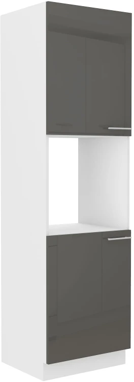 Komínová skrinka pre kuchynskú rúru LARA 60 DP-210 2F Grafitová/biela