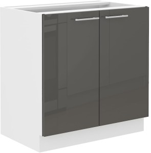 Kuchynská skrinka LARA 80 D 2F BB Graphite/Biela