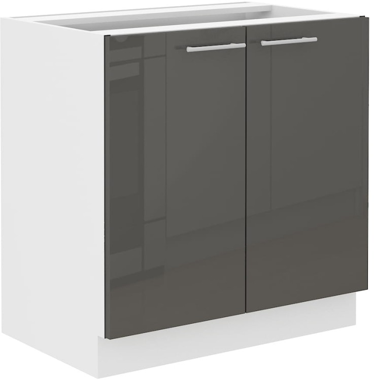 Kuchynská skrinka LARA 80 D 2F BB Graphite/Biela