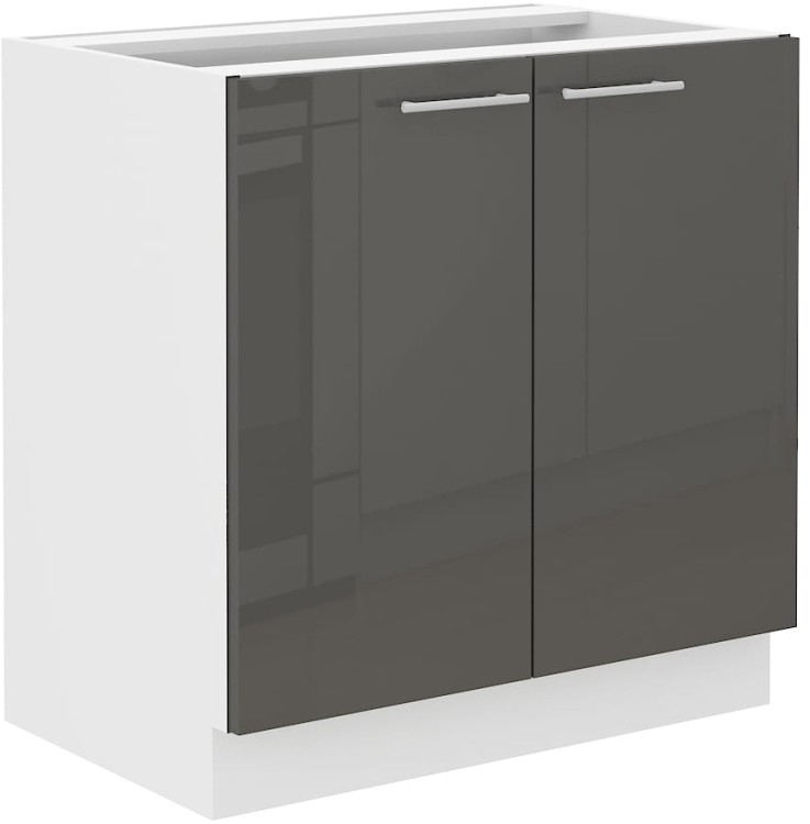 Kuchynská skrinka LARA 80 ZL 2F Graphite/Biela