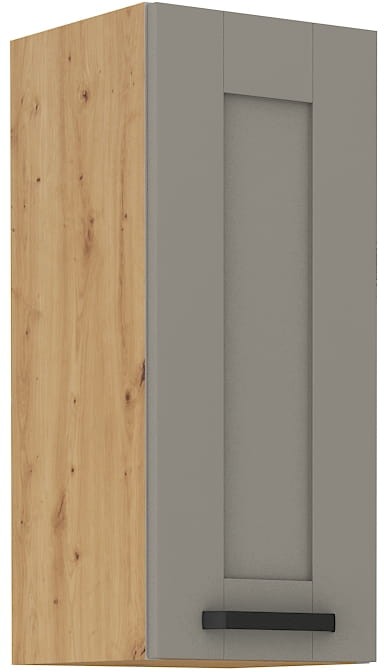 LUNA 30 G-72 1F Clay Šedá/Oak Artisan kuchynská horná skrinka