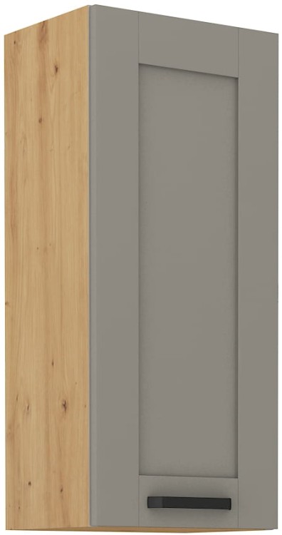 LUNA 40 G-90 1F Clay Šedá/Oak Artisan kuchynská horná skrinka